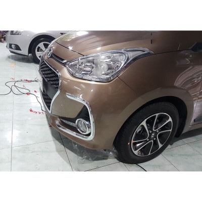 Bộ ốp viền đèn gầm trước Huyndai i10 2018/2019 - bản hatchback