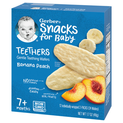 Bánh Gạo Gerber vị Chuối Đào 48g cho trẻ trên 7 tháng tuổi