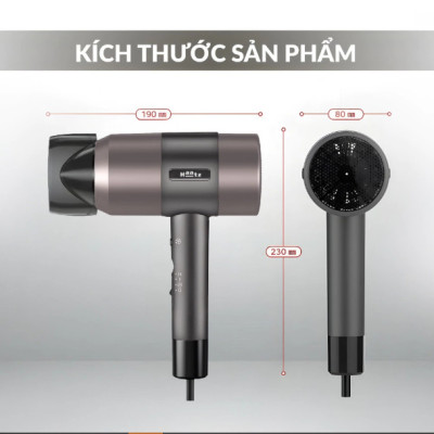 Máy Sấy Tóc HAATZ CIM908 Sấy Tóc Đa Năng 2 Chiều Nóng Lạnh, Hàng Chính Hãng Bảo Hành 2 Năm