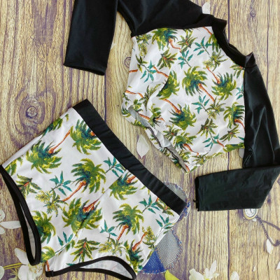 Đồ Bơi Đồ Tắm Biển Dài Tay Áo Croptop Che Nắng Chống Tia UV