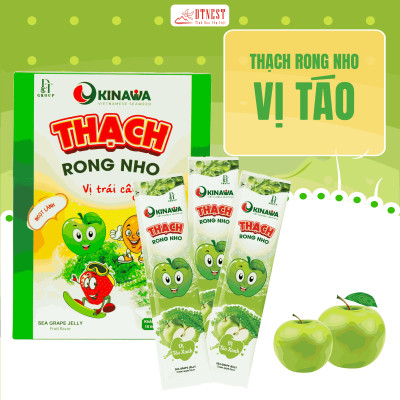 Thạch Rong Nho Okinawa - Cung Cấp Nhiều Dưỡng Chất Cho Sức Khỏe (Hộp 15 thanh 30g)