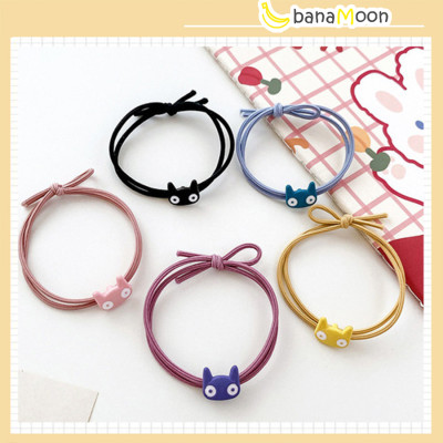 Dây cột tóc họa tiết  mèo ngơ ngác thun cột tóc dễ thương nhiều màu PK224003