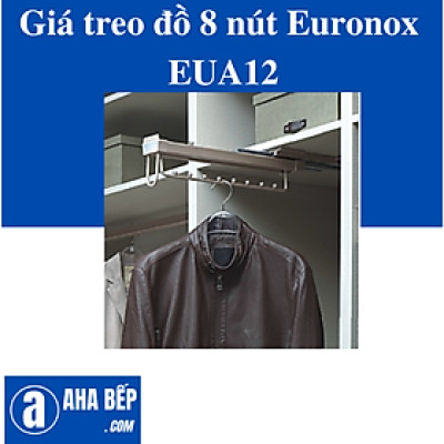 GIÁ TREO ĐỒ 8 NÚT BẮT ĐỈNH MÀU CÀ PHÊ EURONOX EUA12 - HÀNG CHÍNH HÃNG