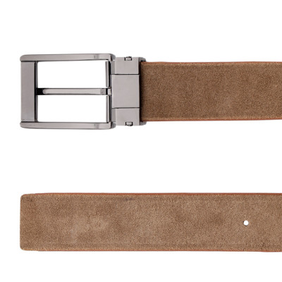 HJ4119-20-21 - Dây nịt nam Huy Hoàng lót nhung 3,5P màu da, đen, nâu