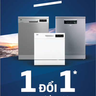 Máy Rửa Chén Beko DVN06431S ,14 bộ - Hàng chính hãng