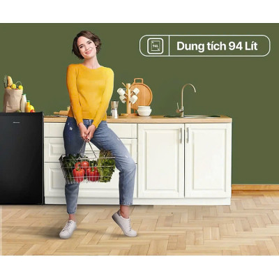Tủ Lạnh Mini Hisense 94 Lít HR09DB Làm Lạnh Nhanh, Tiết Kiệm Điện, Bảo Hành Chính Hãng 24 Tháng - Hàng Chính Hãng