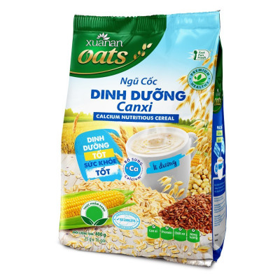 Combo 5 túi: NC Óc Chó Mè Đen+YM Hạnh Nhân+Gạo Lức Huyết Rồng+Dinh Dưỡng Canxi+NC Yến Mạch[ít đường 400gr](Tặng Kèm 2 Túi Yến Mạch 150G)