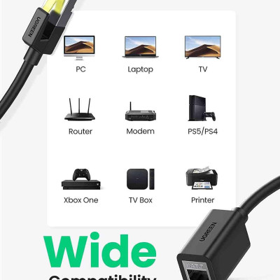 Ugreen UG80410NW148TK 0.5M Màu Đen OD6.5mm Cáp Cat7 nối dài dài 0.5M - HÀNG CHÍNH HÃNG