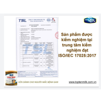 Sữa dinh dưỡng cho gan,mát gan giải độc, liver gold 400g topten milk