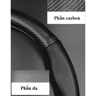Bọc vô lăng carbon xe Mitsubishi Xpander, Pajero, Attrage, Mirage, Triton, Outlander, Jolie, Lancer