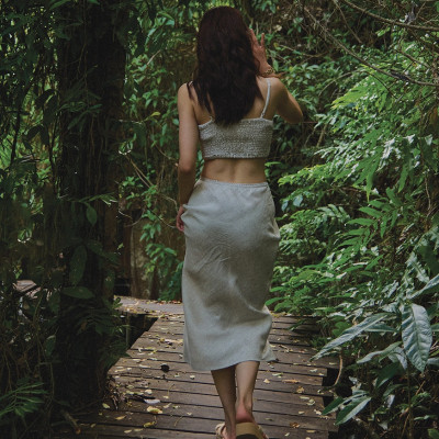 Váy Suông Linen Lanh SKI047 thời trang thiết kế Hity