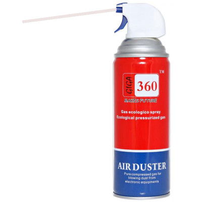 Bình Xịt Bụi Khí Nén Air Duster Vệ Sinh Máy Tính Laptop Chai màu đỏ DRU - Hàng Chính Hãng
