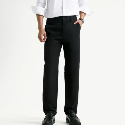 Quần vải / Quần tây nam màu Đen ống suông Form Slim - RT 10F24PFO044 | ROUTINE CÀ MAU