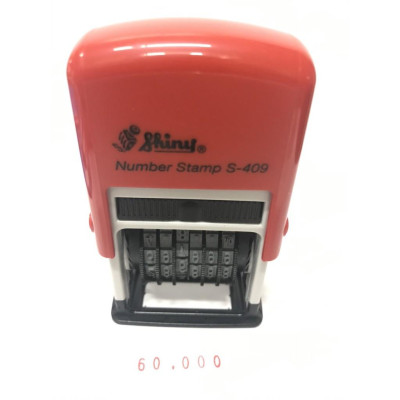 Dấu liền mực SHINY 6 Số Điều Chỉnh theo ý muốn Cao số 4mm