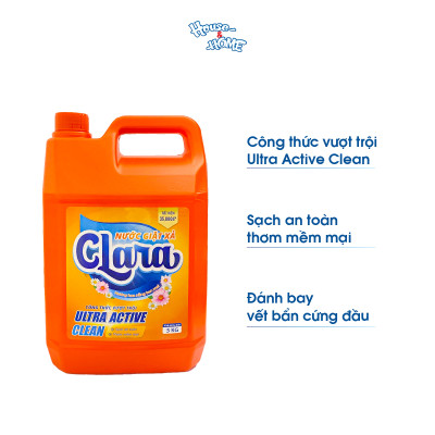 Nước giặt xả Clara hương hoa nắng ban mai can 5Kg