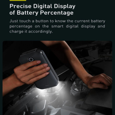 Bộ kích nô acquy kiêm sạc dự phòng 12000mAh Baseus CRJS03-01 - HÀNG CHÍNH HÃNG 