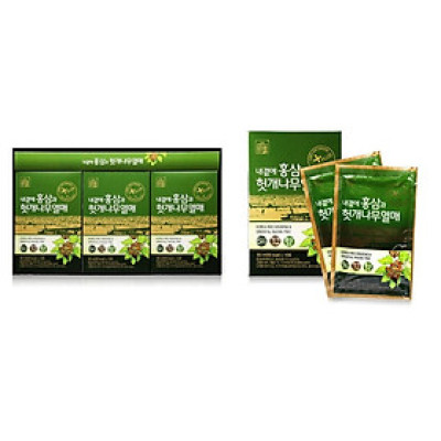 Hộp 30 Túi tinh chất Hồng sâm (Nhân sâm đỏ) Daedong Korea & Quả Hovenia Dulcis (30 x 50ml)