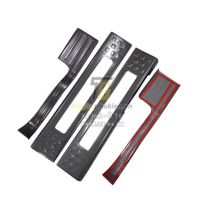 COMBO Nẹp bước chân và ốp chống trầy cốp Ford Everest vân Carbon