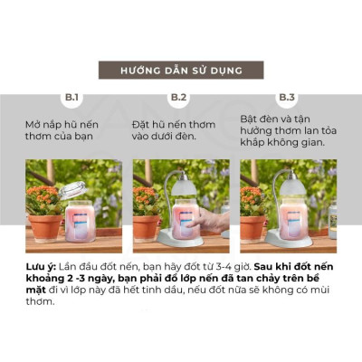 Đèn treo đốt nến Yankee Candle màu đen