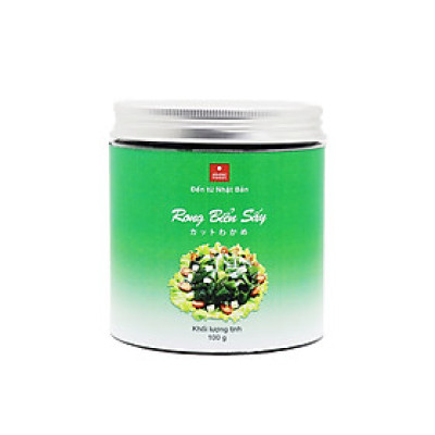 Rong biển sấy nấu canh Asuzac hũ 100 g/ Lá rong biển wakame sấy khô 