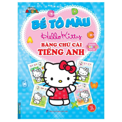 Sách - Bé Tô Màu Hello Kitty - Đồ Vật Trong Nhà + Bảng Chứ Cái Tiếng Anh - Combo 2 Cuốn - Tặng Kèm Sticker Xinh Xắn - Minh Thắng