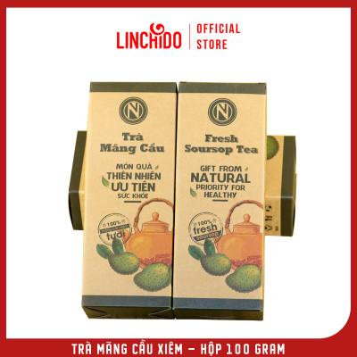 Trà Mãng Cầu Nguyễn Văn - 100% mãng cầu xiêm tươi sấy khô - Hộp 100 GRAM