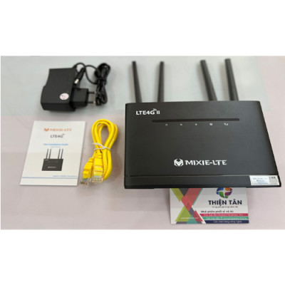 Phát wifi từ sim 4G MIXIE LTE4G hỗ trợ 32 user phát sóng cực xa - nguồn trực tiếp 12V (Đen) HÀNG NHẬP KHẨU