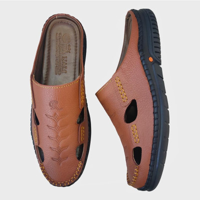 Dép Bít Mũi Nam HÀ NAM Da Bò Thật Cao Cấp GSB20106