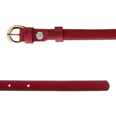 Thắt lưng nữ da thật Huy Hoàng cỡ nhỏ màu đỏ-HP5111
