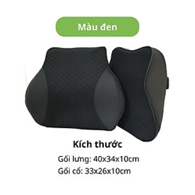 Gối tựa đầu xe ô tô cao su non, gối tựa lưng ô tô cao cấp kê cổ tựa lưng ghế ô tô, massage vai gáy phụ kiện xe hơi Tâm Luân