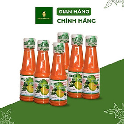 Combo 6 Muối Ớt Chanh Chai 250g Màu Đỏ Thương Hiệu Thiên Thiên Food Đặc sản Nha Trang