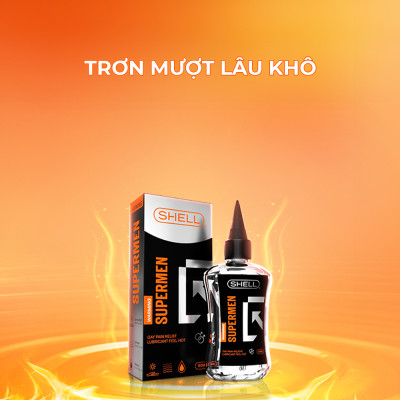 Gel bôi trơn hậu môn nóng ấm Shell Supermen Warming - Chai 90ml | SHELL CHÍNH HÃNG