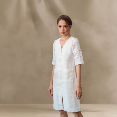 Đầm Suông Linen Sương DRE137 thời trang thiết kế Hity