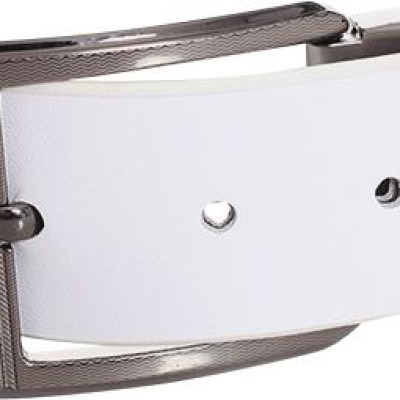 Thắt Lưng Nam Da Bò Đầu Kim Huy Hoàng HT4107 (120 x 4 cm) - Trắng