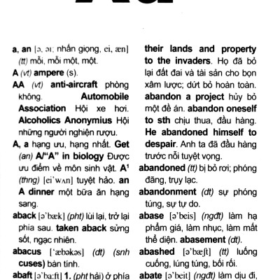 Từ Điển Anh - Việt (Khoảng 70.000 Mục Từ)