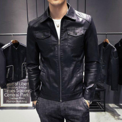Áo khoác da nam lót lông cao cấp bao chất thời trang-A1065