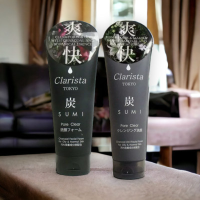 Sữa Rửa Mặt Sạch Sâu Chiết Xuất Than Hoạt Tính Clarista Tokyo Charcoal Facial Foam (130 G)