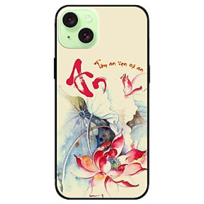 Ốp lưng dành cho Iphone 15 - Iphone 15 Plus - Iphone 15 Pro - Iphone 15 Pro Max - Tâm An Sen Đỏ - Hàng Chính Hãng