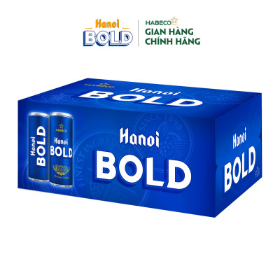 Combo 2 Thùng Bia Hanoi BOLD - Thùng 24 lon 330ml