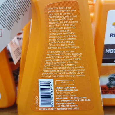 Nhớt Hộp Số Repsol Moto Gear Oil 80w90 – 120ml