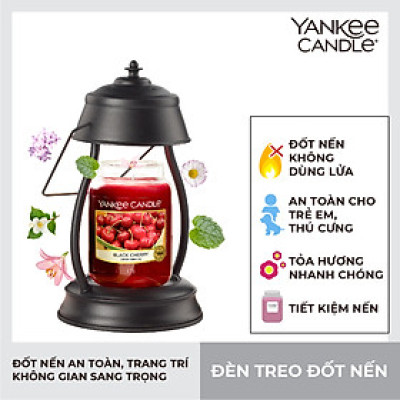 Đèn treo đốt nến Yankee Candle màu đen