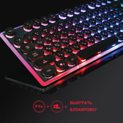 HXSJ V300 USB Wired Gaming Keyboard Backlight Steampunk Keys + Wired Gaming Mouse Anti-Slip 1600DPI with Backlight Chống trượt 1600DPI có đèn nền