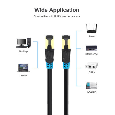 Cáp VENTION Ethernet Cat 6 tốc độ nhanh Gigabit mạng LAN RJ45 cho doanh nghiệp gia đình 20M Màu đen