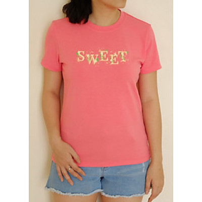 Áo thun tay ngắn nữ Blue Elephant màu san hô - Hình Sweet