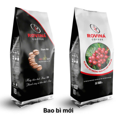 Cà Phê Rovina Đam Mê- Pha Phin - Gói 500gr Mùi Thơm Quyến Rũ, Đậm Đà Mang Lại Những Tách Cà Phê Tuyệt Hảo Thương Hiệu Rovina Coffee