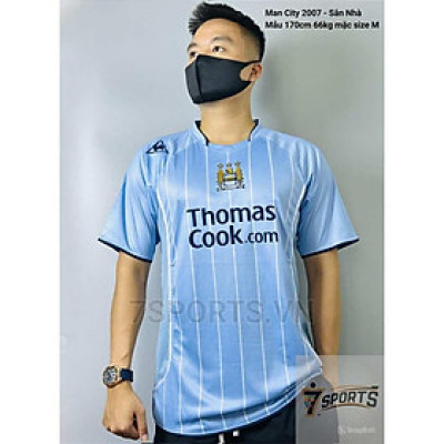 Áo Bóng Đá Retro Manchester City 2007/2008 - Sân Nhà bản cao cấp vải Cotton Polyester
