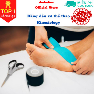 Băng dán cơ thể thao Kinesiology - Chính hãng dododios, Băng keo thể thao quấn cổ chân giày đá bóng, băng bảo vệ cổ chân tự dính cuốn bó gối dán cơ thể thao cổ tay ngón tay, Băng Dán Cơ Thể Thao, Băng Keo Dán Cơ, Băng dán cơ, băng keo thể thao cao cấp