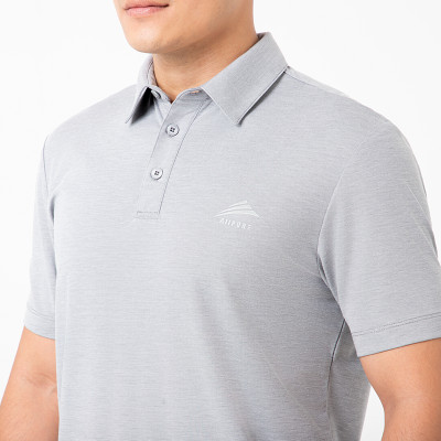 Áo Polo Golf Nam Cổ Sơ Mi Cao Cấp ALLPUR Công Nghệ Coolmax Chống Nhăn - Ngăn mùi - Màu Xám Grey