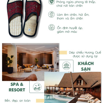 Dép chiếu đi trong nhà Hương Quế DCQ-76 thích hợp mang trong nhà, trong văn phòng 