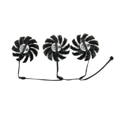 3Pcs/Set 75MM PLD08010S12HH  5600 XT GPU Cooler For GIGABYTE 5700 XT Graphics Cards Fans As Replacement